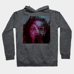 CHERISH Trippy Glitch Art Portrait Hoodie